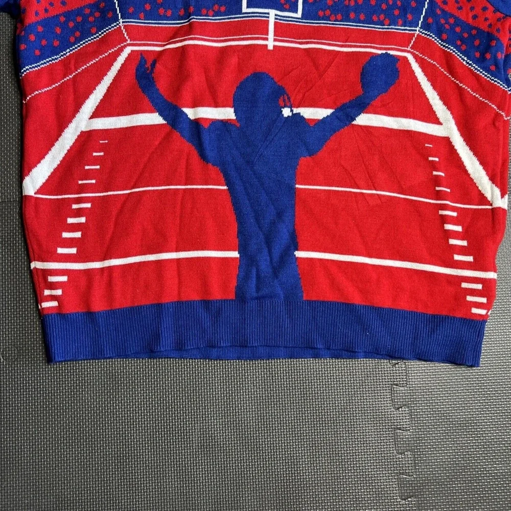 New York Giants NFL Sweater Sz XXL 2XL LED Light Up Christmas Ugly Pullover‎